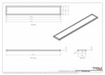 9x60 - Wall Vent - Modern Vent Cover -  Return Air Vent - TRM Metal  60x9