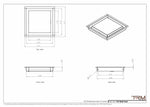 9x9 - Wall Vent - Modern Vent Cover -  Return Air Vent - TRM Metal  9x9
