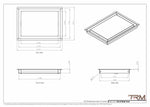 10x14 wall vent cover, dimensions drawing