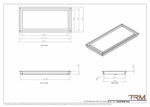 10x22 wall vent cover, dimensions drawing