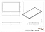 18x32 wall vent cover, dimensions drawing