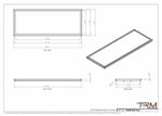 18x48 wall vent cover, dimensions drawing