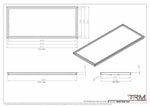 20x46 wall vent cover, dimensions drawing