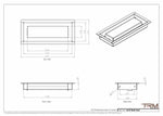 4x10 wall vent cover, dimensions drawing