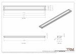 4x45 wall vent cover, dimensions drawing