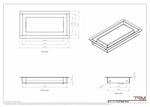 5x10 wall vent cover, dimensions drawing