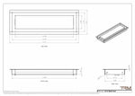 5x16 wall vent cover, dimensions drawing