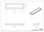5x20 wall vent cover, dimensions drawing