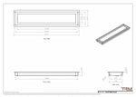 5x23 wall vent cover, dimensions drawing