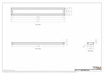 5x42 wall vent cover, dimensions drawing