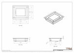 5x6 wall vent cover, dimensions drawing