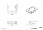 5x7 wall vent cover, dimensions drawing