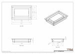 5x8 wall vent cover, dimensions drawing
