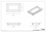 5x9 wall vent cover, dimensions drawing