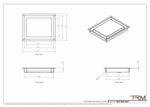 8x10 wall vent cover, dimensions drawing