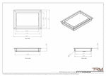 8x12 wall vent cover, dimensions drawing