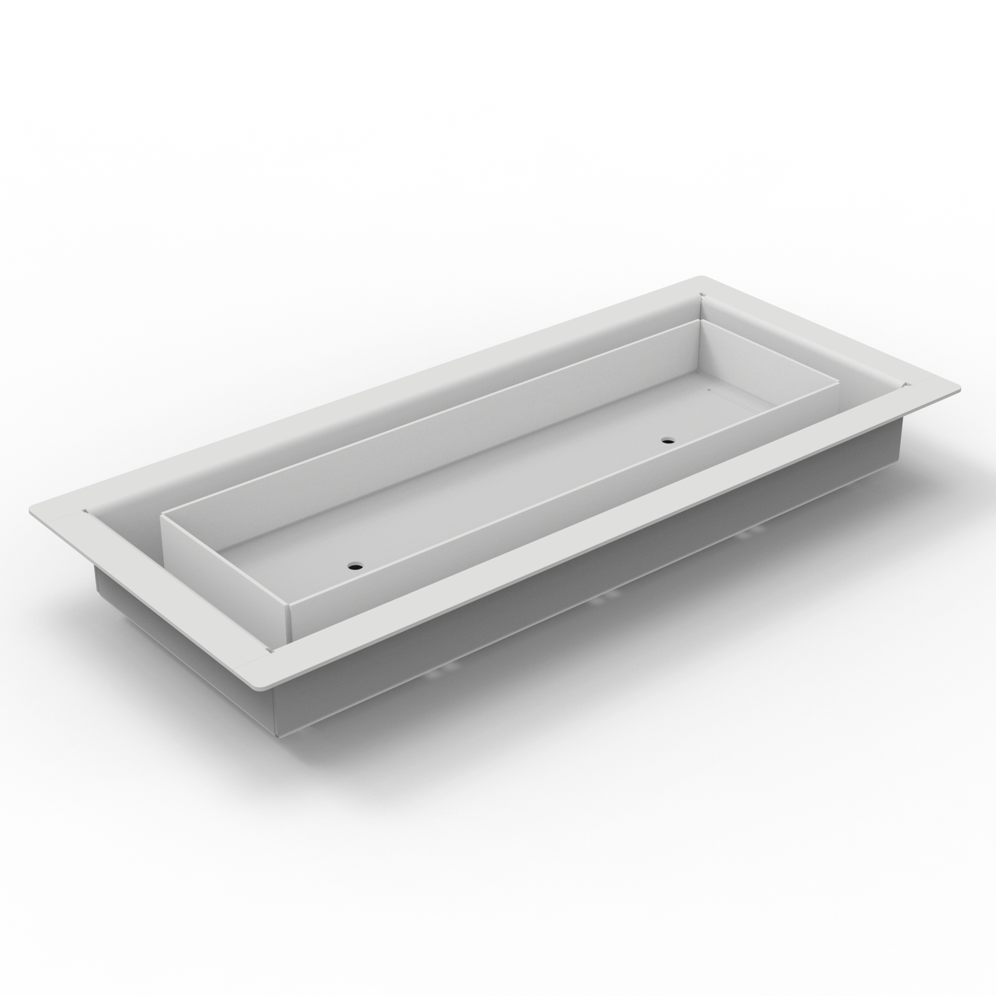 2x70 Classic Drop-in Air Vent, Flush Floor-Matching, All Metal, Floor Vent Cover (70x2)