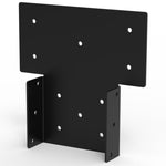 11 gauge steel post to beam connector bracket in matte black
