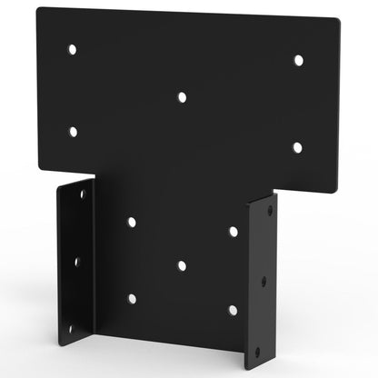Steel structural tie bracket for pergola posts