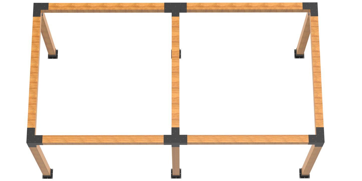 Double Pergola Kit for 6"X6" Wood Posts