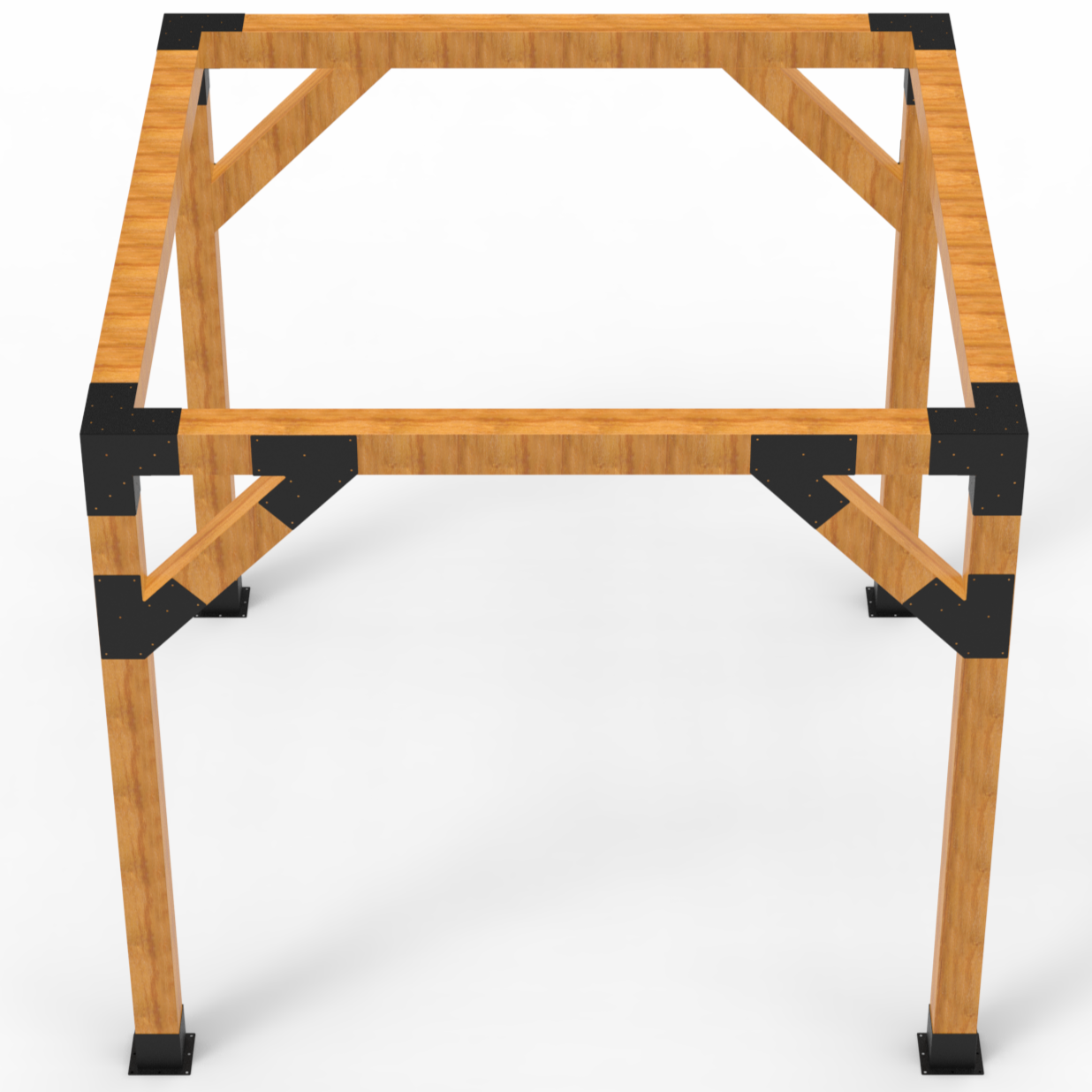 Pergola Kit with stiffeners for 6"X6" Wood Posts