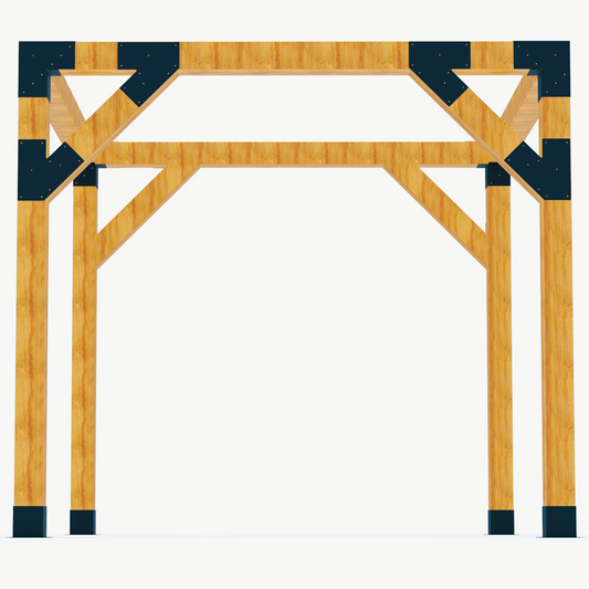 Pergola Kit with stiffeners for 6"X6" Wood Posts