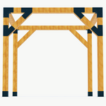 Pergola Kit with Stiffeners for 4"X4" Wood Posts