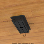 4"X10" Undermount Air Vent, Floor-Matching, All Metal, Floor Vent Cover